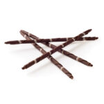 decorative chocolate pencil made of high-quality dark chocolate with a little white chocolate