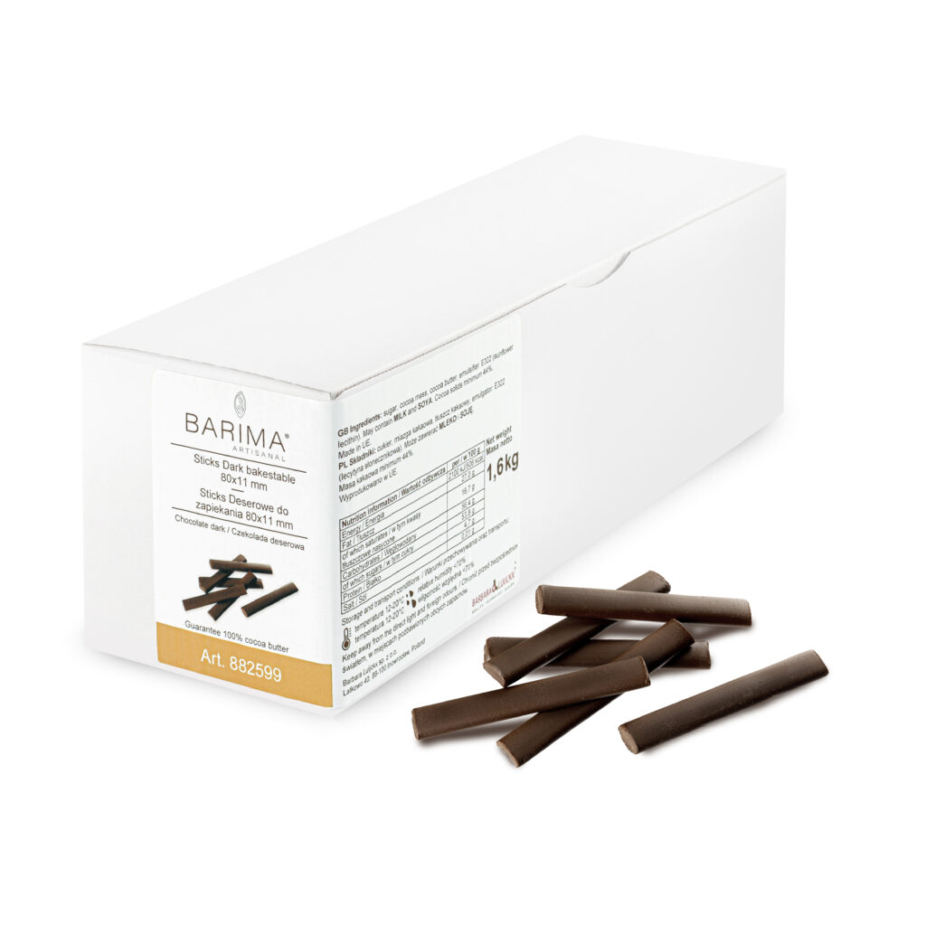 STICKS STANDARD BAKESTABLE (DARK CHOCOLATE 44%) BOX