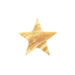 White and gold star chocolate decorations for festive baking