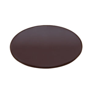 Oval dark chocolate logo decoration