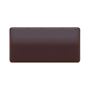 Dark rectangle chocolate logo decoration