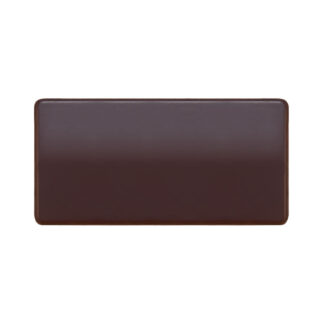 Dark rectangle chocolate logo decoration