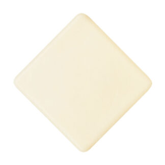 Rhombus white chocolate with printed logo decoration