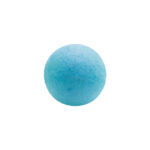 white chocolate ball covered with an intense blue colour.