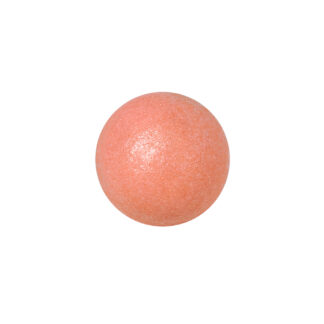 white chocolate ball, dyed in a shiny peach color